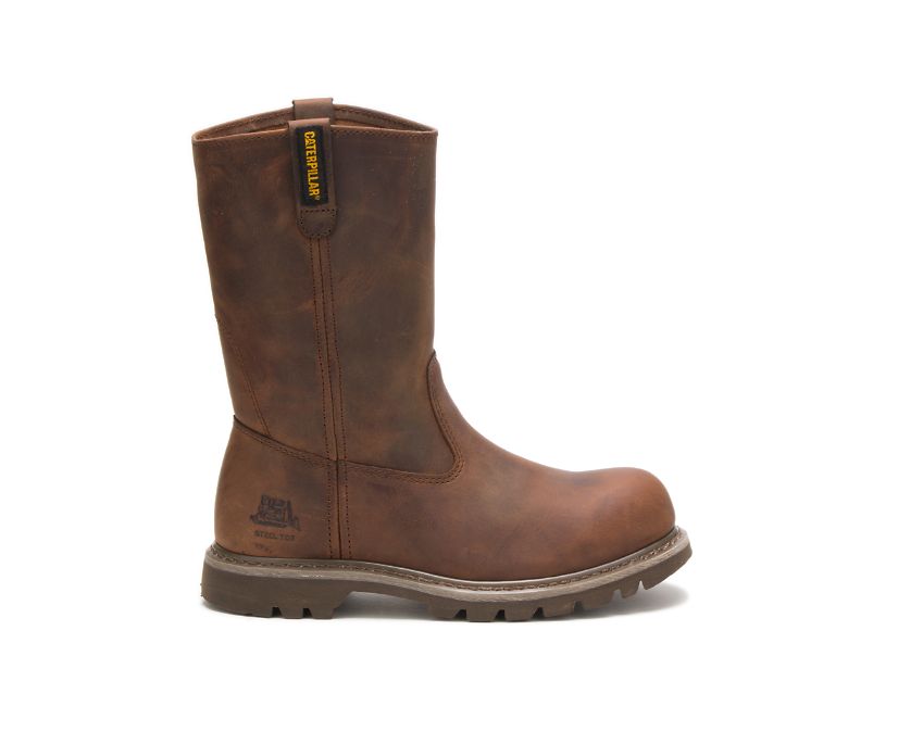 Caterpillar Revolver Steel Toe - Sicherheitsstiefel Damen DunkelBeige - Schweiz HVSN-63059